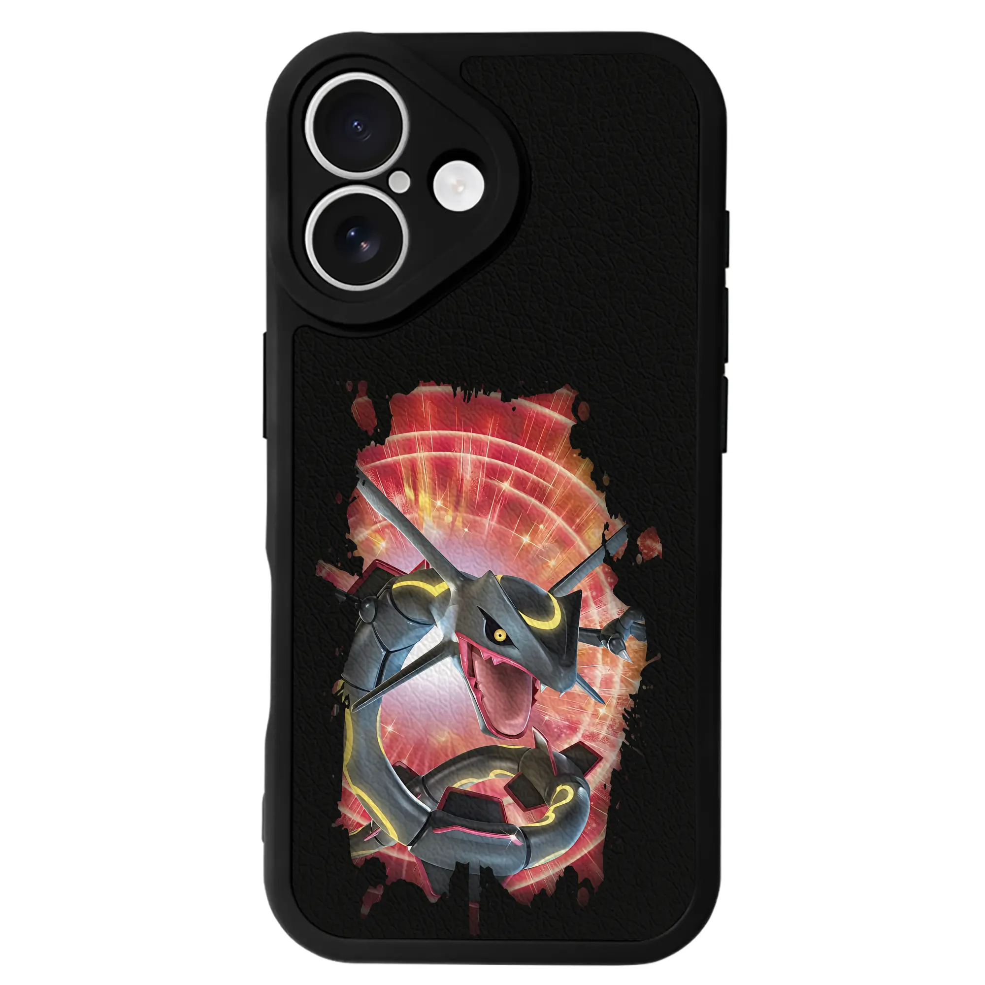 ポケモン グッズ,レックウザ - IPhone 16シリーズ対応 ・ シリコンスマホケース ・ レザー調 ・ 高精度フィット ・ 耐衝撃 ・ ワイヤレス充電対応 ・ 精密カット